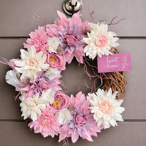 Tavaszi ajtódíszek 35 cm-es vessző alapú - Meska.hu