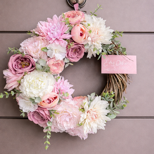 Tavaszi ajtódíszek 35 cm-es vessző alapú - otthon & életmód - dekoráció - ajtó- és ablak dekoráció - ajtódísz & kopogtató - Meska.hu