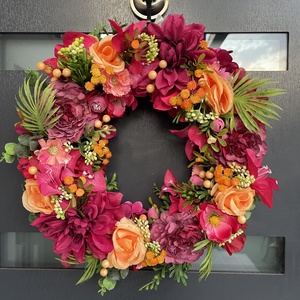 Élénk hagulatos ajtódísz 35 cm-es - Meska.hu