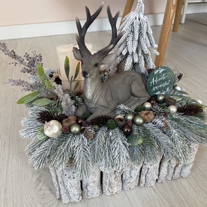 Szarvasos adventi varázslat asztaldísz - karácsony - adventi díszek - adventi koszorú - Meska.hu