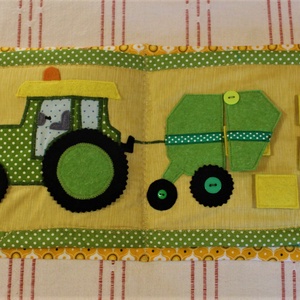 Csendeskönyv olda- Bálázó traktor(2 éves kortól), Játék & Sport, Textilkönyv & Babakönyv, Varrás, MESKA