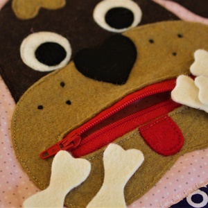 Csendeskönyv oldal-Kutya(2 éves kortól) - játék & sport - textilkönyv & babakönyv - Meska.hu