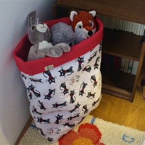  Játéktároló zsák-Léna - otthon & életmód - babaszoba, gyerekszoba - játéktároló - Meska.hu