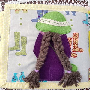 Csendeskönyv-Frizura készítés oldal(2 éves kortól) - játék & sport - készségfejlesztő és logikai játék - montessori szivárvány, waldorf játékok - Meska.hu