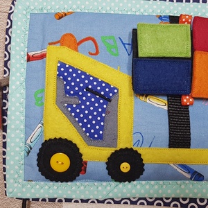 Csendeskönyv oldal-Targonca - játék & sport - textilkönyv & babakönyv - Meska.hu