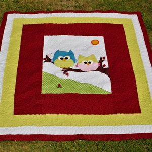 Ágytakaró bagolypárral - otthon & életmód - lakástextil - ágytakaró - Meska.hu