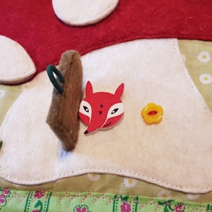 Csendeskönyv oldal- Gomba pöttyökkel - játék & sport - textilkönyv & babakönyv - Meska.hu