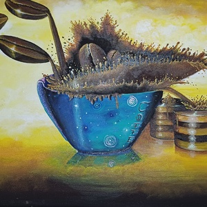 Coffe triptichon - művészet - festmény - akril - Meska.hu