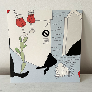 Szicília illusztráció - 4 db kép együtt - művészet - grafika & illusztráció - művészi nyomat - Meska.hu