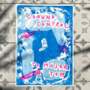 Ground Control to Major Tom - Davie Bowie risoprint A3 - Meska.hu