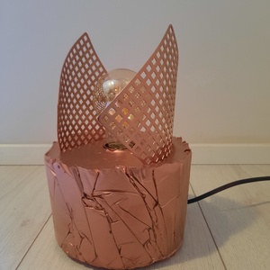 HavasiArts - Asztali lámpa bronz perforált - otthon & életmód - lámpa - asztali lámpa - Meska.hu
