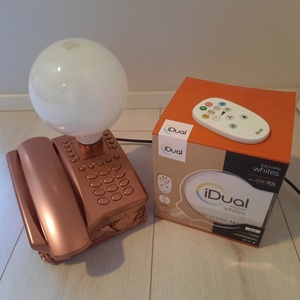 HavasiArts - Telefon lámpa távirányítóval bronz színben - otthon & életmód - lámpa - asztali lámpa - Meska.hu