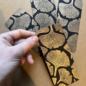 Glistening Ginkgo Könyvjelző/Linónyomat - Meska.hu