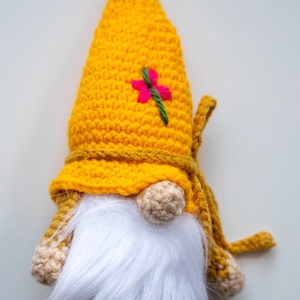 Tavasz manó ( sárga-mustár), Játék & Sport, Plüssállat & Játékfigura, Manócska, Horgolás, MESKA