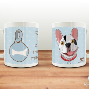Kutya vigyor, bögre - Francia bulldog  -  - Meska.hu