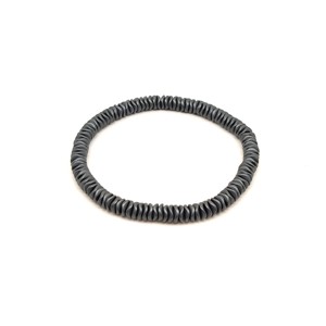 Matt hematit matt hullám korong ásványkarkötő 6x1,5 mm Holdárnyék - Meska.hu