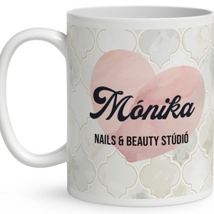 Névvel kérhető - Cuki Arany Körmös manólány mintás bögre - otthon & életmód - konyhafelszerelés, tálalás - tálalás - bögre & csésze - Meska.hu