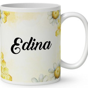 Névvel kérhető - Nagy méhecske mintás bögre - otthon & életmód - konyhafelszerelés, tálalás - tálalás - bögre & csésze - Meska.hu