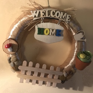 Welcome ajtódísz - Meska.hu