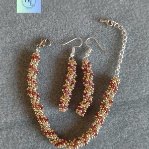 Queen szett, Ékszer, Ékszerszett, Gyöngyfűzés, gyöngyhímzés, MESKA