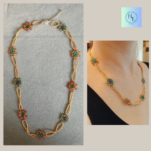 9 flower nyaklánc, Ékszer, Nyaklánc, Gyöngyös nyaklánc, , MESKA