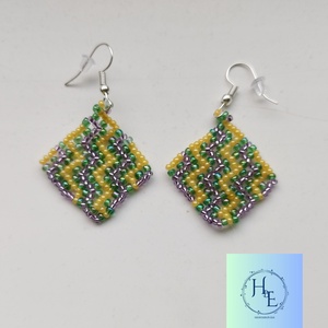 Happy shine fülbevaló, Ékszer, Fülbevaló, Fülékszer, Gyöngyfűzés, gyöngyhímzés, MESKA