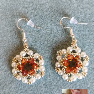 Angel fülbevaló, Ékszer, Fülbevaló, Fülékszer, Gyöngyfűzés, gyöngyhímzés, MESKA