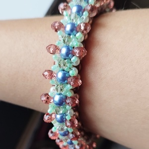 Beach karkötő, Ékszer, Karkötő, Gyöngyös karkötő, Gyöngyfűzés, gyöngyhímzés, MESKA