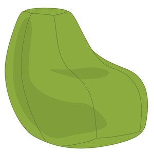 Fűzöld Tini Babzsákfotel Huzat, Otthon & Életmód, Bútor, Babzsák huzat, Babzsák, , MESKA