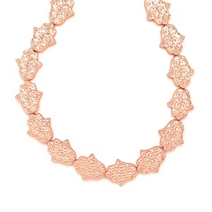 Hematit Fatima keze rose gold 11x13 mm, 38 cm � ásványfüzér, ékszer alapanyag - Meska.hu