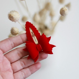 Piros bársony csat szett, Ruha & Divat, Hajdísz & Hajcsat, Hajcsat & Hajtű, Mindenmás, MESKA