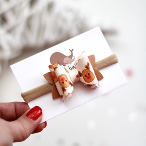 Rénszarvas, karácsony mintás elasztikus pánt babáknak - Meska.hu