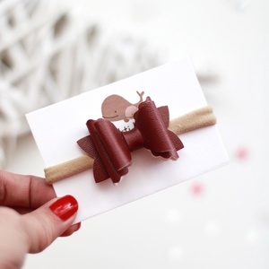 Bordó elasztikus pánt babáknak - Meska.hu