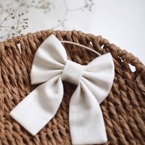 Natúr kollekciós ekrü hajgumi, hajdísz, hajbavaló - ruha & divat - hajdísz & hajcsat - hajgumi - Meska.hu