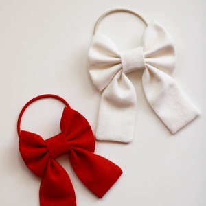 Piros hajgumi, hajdísz, hajbavaló - ruha & divat - hajdísz & hajcsat - hajgumi - Meska.hu