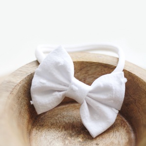 Fehér dotty dupla masnis elasztikus fejpánt , baba fejpánt, hajpánt, Ruha & Divat, Hajdísz & Hajcsat, Hajráf & Hajpánt, Varrás, MESKA