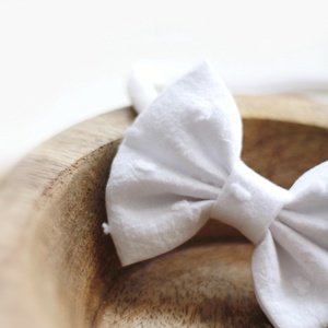 Fehér dotty dupla masnis elasztikus fejpánt , baba fejpánt, hajpánt - ruha & divat - hajdísz & hajcsat - hajráf & hajpánt - Meska.hu