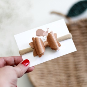 Karamell  vegán bőr  elasztikus fejpánt , baba fejpánt, hajpánt, Ruha & Divat, Hajdísz & Hajcsat, Hajráf & Hajpánt, Varrás, MESKA