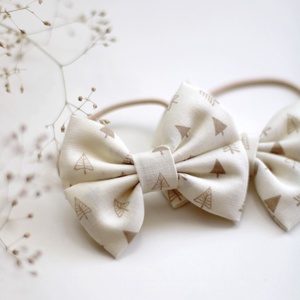 Karácsonyfa dupla masnis hajgumi, hajdísz, hajbavaló, Ruha & Divat, Hajdísz & Hajcsat, Hajgumi, Varrás, MESKA