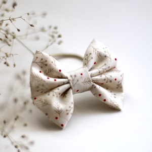 Fenyőág dupla masnis hajgumi, hajdísz, hajbavaló, Ruha & Divat, Hajdísz & Hajcsat, Hajgumi, Varrás, MESKA