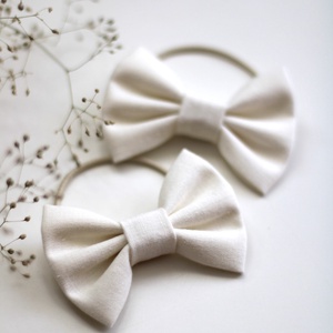 Ekrü maxi masnis hajgumi, hajdísz, hajbavaló - ruha & divat - hajdísz & hajcsat - hajgumi - Meska.hu