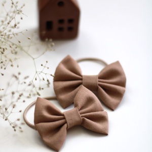 Barna dupla masnis hajgumi, hajdísz, hajbavaló - Meska.hu