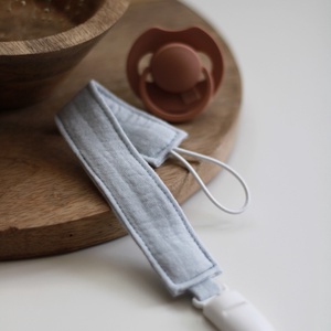 Világoskék dupla géz  cumilánc, Játék & Sport, 3 éves kor alattiaknak, Cumilánc, Varrás, MESKA