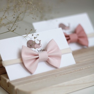 Púder rózsaszín midi masnis elasztikus fejpánt , baba fejpánt, hajpánt - ruha & divat - hajdísz & hajcsat - hajráf & hajpánt - Meska.hu