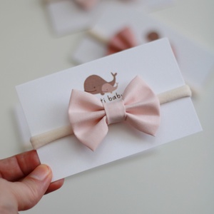 Púder rózsaszín midi masnis elasztikus fejpánt , baba fejpánt, hajpánt - ruha & divat - hajdísz & hajcsat - hajráf & hajpánt - Meska.hu