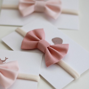 Sötétebb rózsaszín midi masnis elasztikus fejpánt , baba fejpánt, hajpánt - Meska.hu