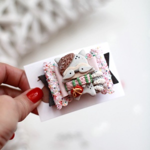 Woodland karácsonyi hajcsat, gyerek hajcsat, hajcsat, Ruha & Divat, Hajdísz & Hajcsat, Hajcsat & Hajtű, , MESKA