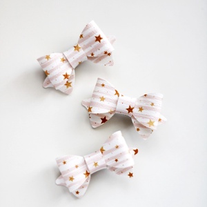 Rózsaszín csillagos karácsonyi mini hajcsat, hajcsat, Ruha & Divat, Hajdísz & Hajcsat, Hajcsat & Hajtű, , MESKA