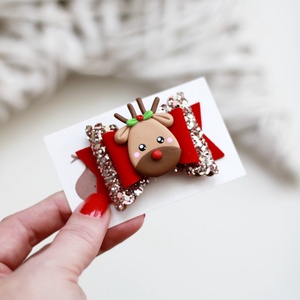 Karácsonyi rénszarvas  hajcsat, gyerek hajcsat, hajcsat, Ruha & Divat, Hajdísz & Hajcsat, Hajcsat & Hajtű, , MESKA