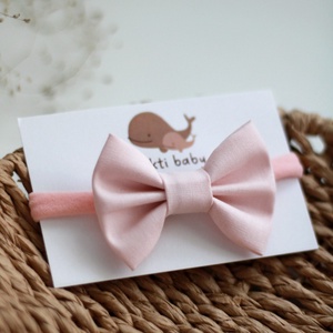 Púder rózsaszín midi masnis elasztikus fejpánt , baba fejpánt, hajpánt, Ruha & Divat, Hajdísz & Hajcsat, Hajráf & Hajpánt, Varrás, MESKA